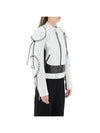 Whipstitch Leather Jacket Black White - CHLOE - BALAAN 3