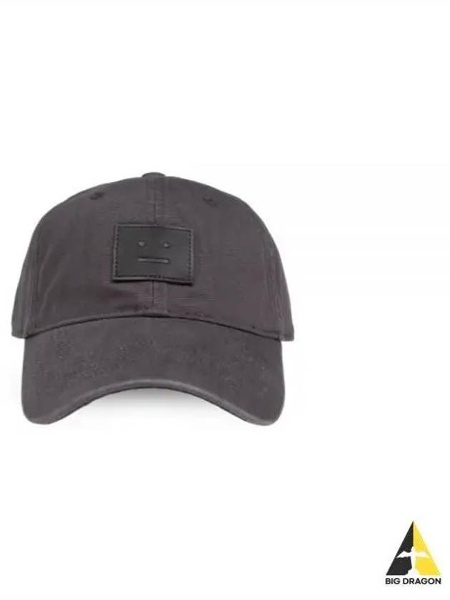 Leather Face Patch Ball Cap Grey - ACNE STUDIOS - BALAAN 2