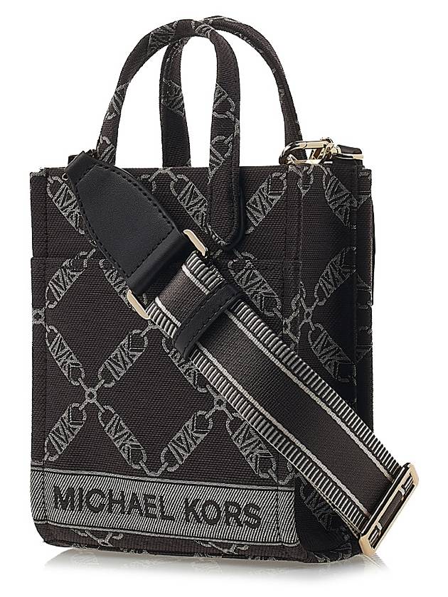 Gigi Extra Small Empire Logo Jacquard Cross Bag Chocolat - MICHAEL KORS - BALAAN 3