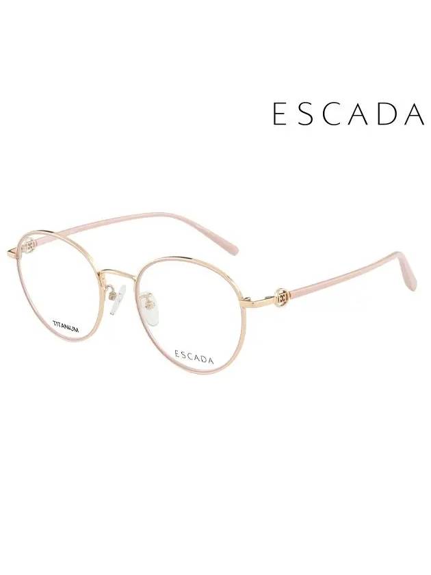 Glasses Frame VES B35F 0300 Round Titanium Men Women - ESCADA - BALAAN 1