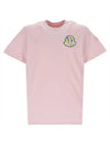 Print Logo Short Sleeve T-Shirt Pink - MONCLER - BALAAN 1