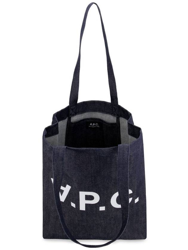 Laure logo denim tote bag blue - A.P.C. - BALAAN 3