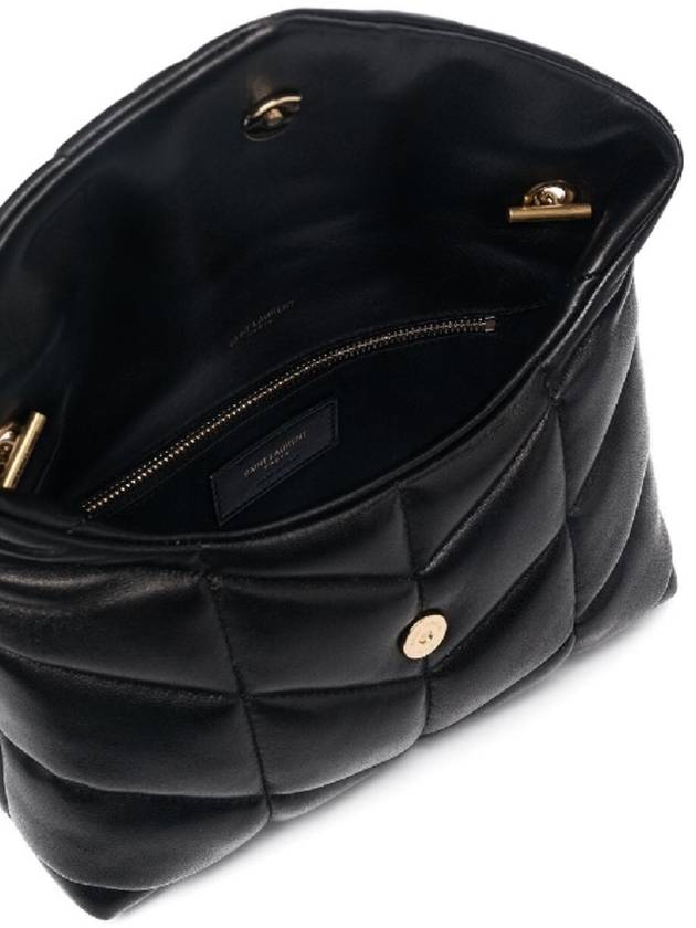 Toy Puffer Quilting Lambskin Shoulder Bag Black - SAINT LAURENT - BALAAN 5