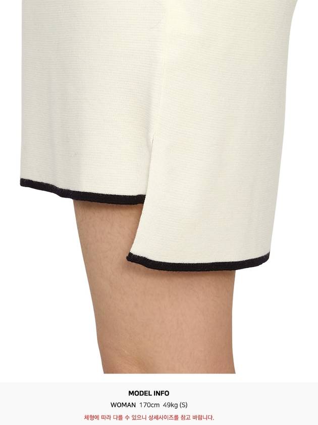 Milano Stitch Zip-Up Polo Short Dress White - THOM BROWNE - BALAAN 8