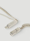 Bottega Veneta double curb chain logoengraved barrel necklace - BOTTEGA VENETA - BALAAN 4