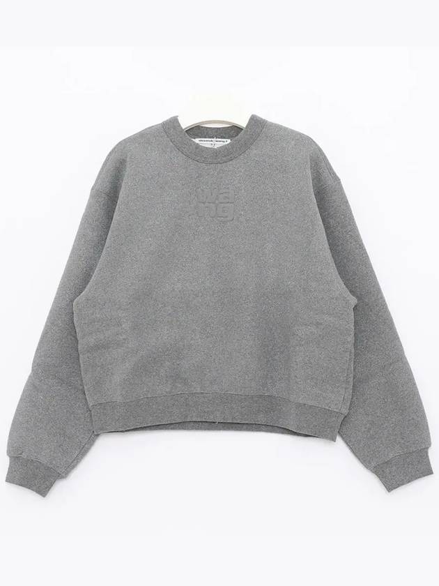 Embroidered Logo Sweatshirt Grey - ALEXANDER WANG - BALAAN 2