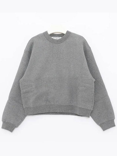 Embroidered Logo Sweatshirt Grey - ALEXANDER WANG - BALAAN 2