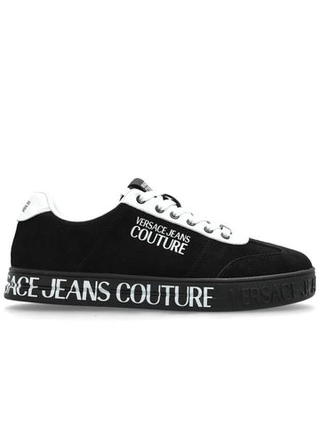 Versace Jeans Couture Suede Sneakers, Men's, Black - VERSACE - BALAAN 1