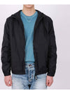 Hooded zip-up black windbreaker - IKALOOOK - BALAAN 1