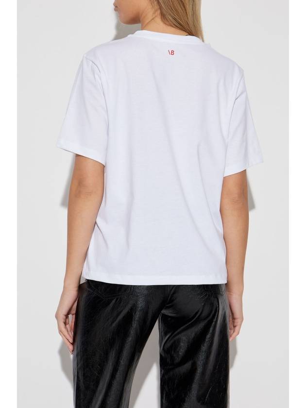 Victoria Beckham T-shirt With Print, Women's, White - VICTORIA BECKHAM - BALAAN 4