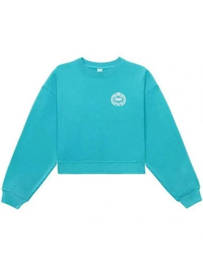 NY Country Club Crop Crew Neck Sweatshirt Blue - SPORTY & RICH - BALAAN 2