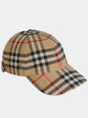 Check Cotton Ball Cap Beige - BURBERRY - BALAAN 2