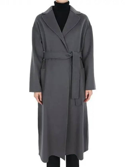 Women s NINA Belted Wool Coat Gray 2419011061600 002 - MAX MARA - BALAAN 2