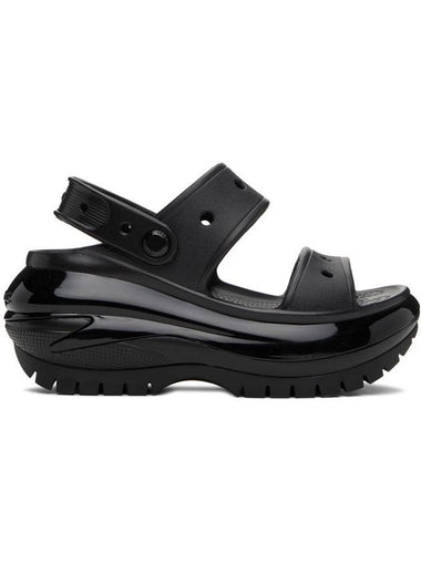 Classic Mega Crush Sandals Black - CROCS - BALAAN 1