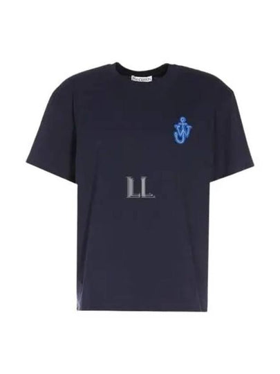 Anchor Patch Cotton Short Sleeve T-Shirt Navy - JW ANDERSON - BALAAN 2