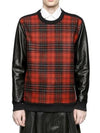 Tartan wool and leather sweatshirt - GIVENCHY - BALAAN 1