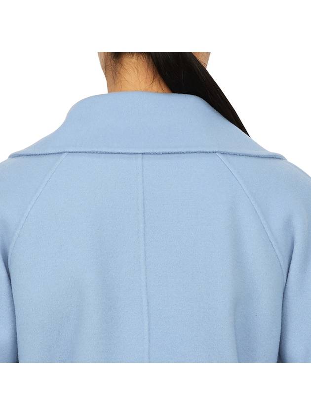 Rovo Wrap Wool Singe Coat Light Blue - MAX MARA - BALAAN 10