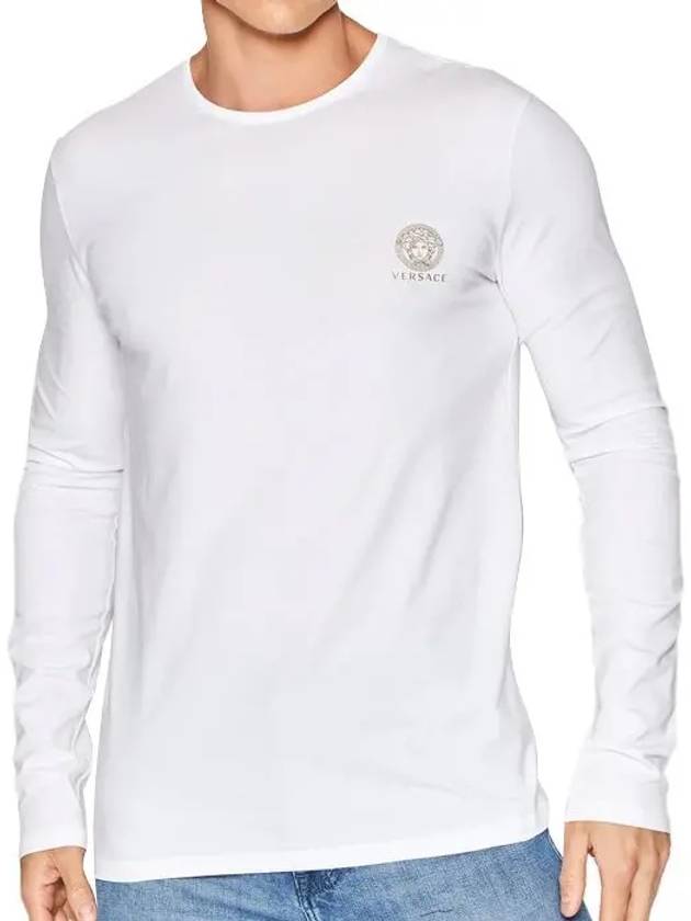 Medusa Logo Print Long Sleeve T-Shirt White - VERSACE - BALAAN 2