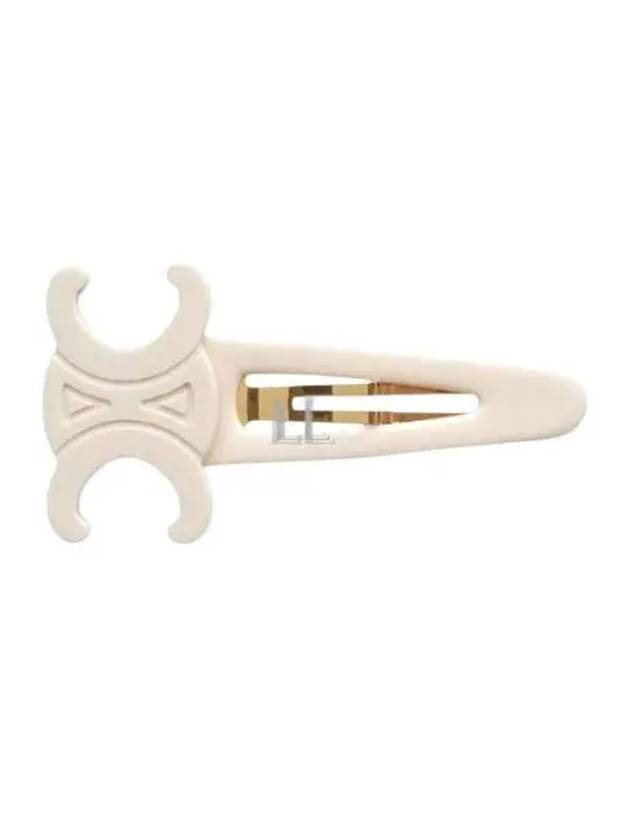 Triomphe Large Snap Hair Clip Ivory - CELINE - BALAAN 2