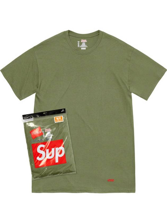 Hanes Tagless TShirt Olive - SUPREME - BALAAN 1