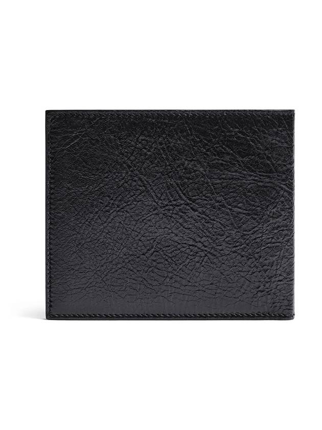 Monaco Embellished Logo Leather Half Wallet Black - BALENCIAGA - BALAAN 4