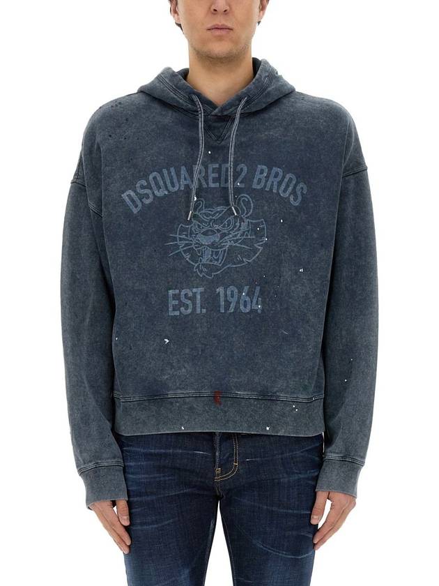 Dsquared2 Sweatshirt With Logo Print - DSQUARED2 - BALAAN 1