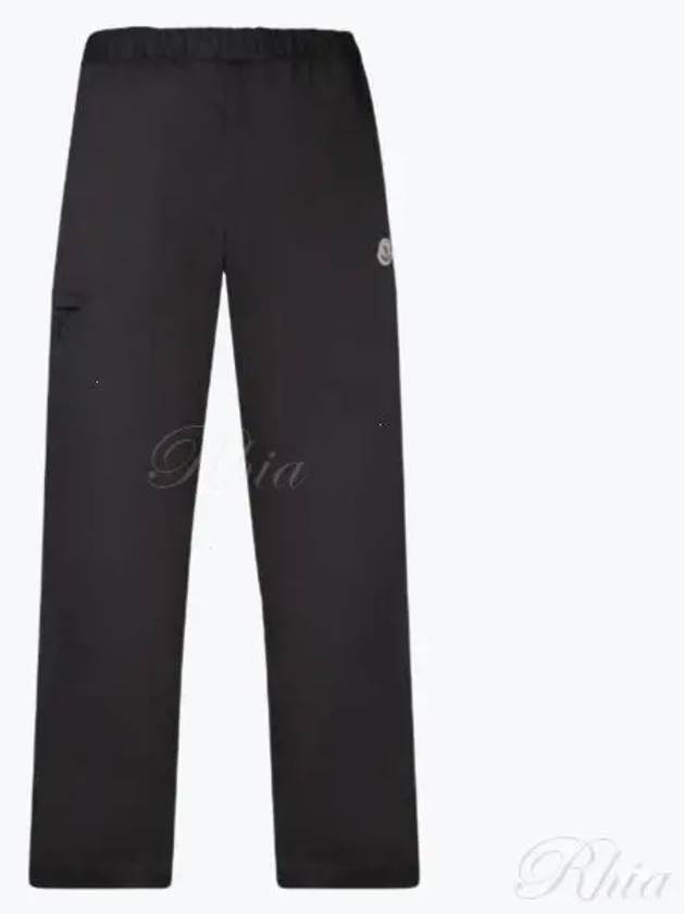 Logo Embroidered Straight Pants Black - MONCLER - BALAAN 2