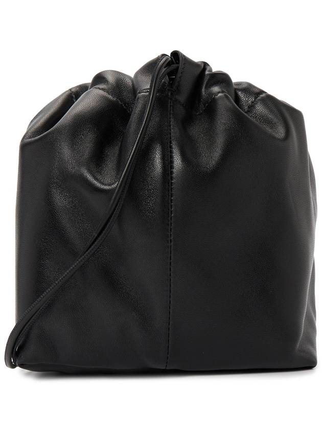 Drawstring Nappa Bucket Bag Black - JIL SANDER - BALAAN 4