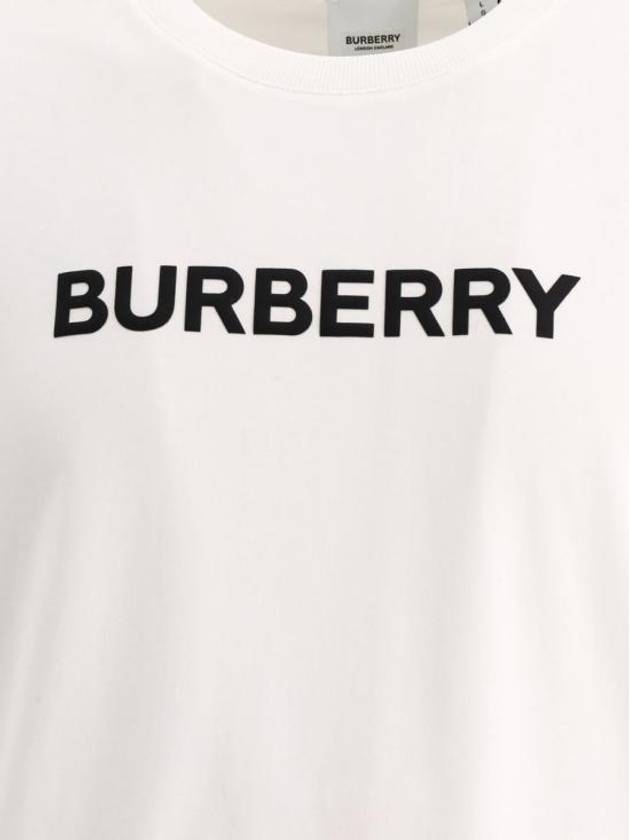 logo print cotton short sleeve t-shirt white - BURBERRY - BALAAN 4