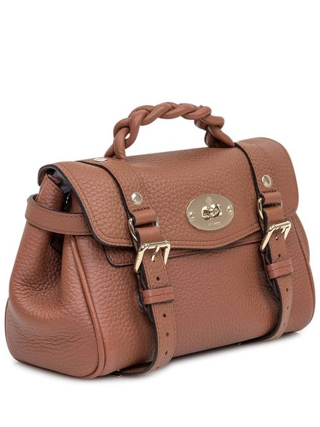 Alexa Heavy Grain Mini Tote Bag Chestnut - MULBERRY - BALAAN 5