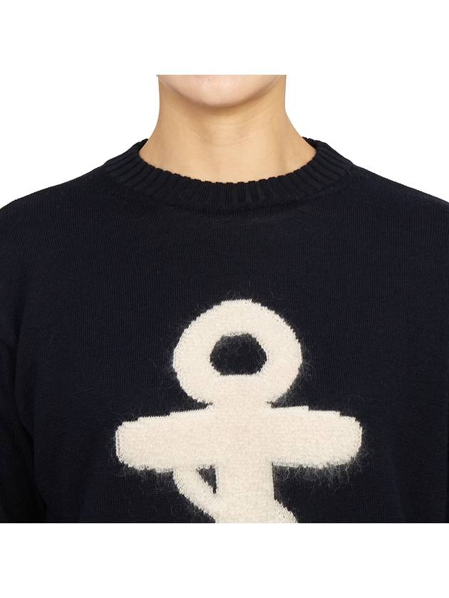 Benares Pure Wool Knit Top Navy - MAX MARA - BALAAN 7