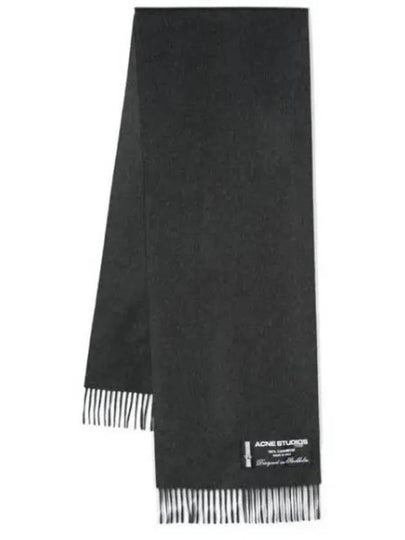 Cashmere Fringe Scarf Grey - ACNE STUDIOS - BALAAN 2