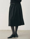 Wool pleated midi skirt black - NOIRER FOR WOMEN - BALAAN 2