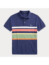 Logo Striped Polo Shirt Navy - POLO RALPH LAUREN - BALAAN 2