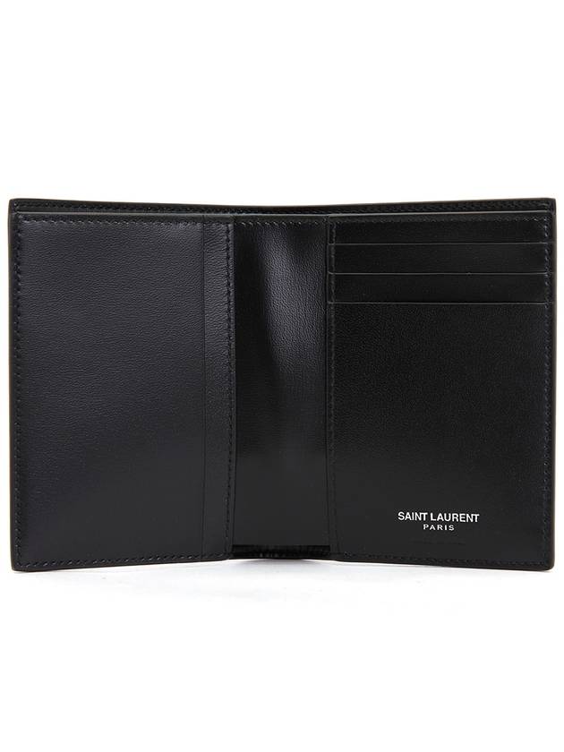 Men's Tiny Monogram Logo Half Wallet Black - SAINT LAURENT - BALAAN 5