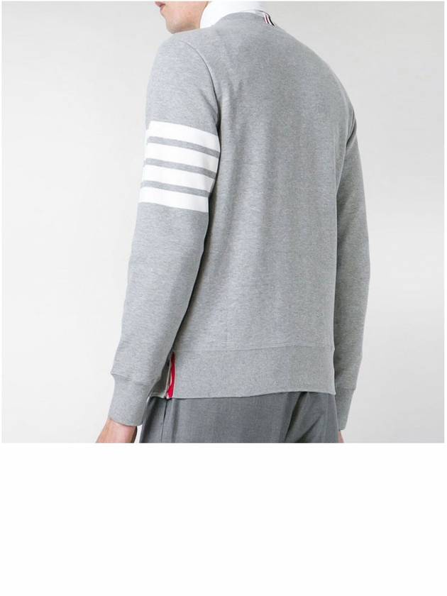 4 Bar Loopback Jersey Sweatshirt Light Grey - THOM BROWNE - BALAAN 5