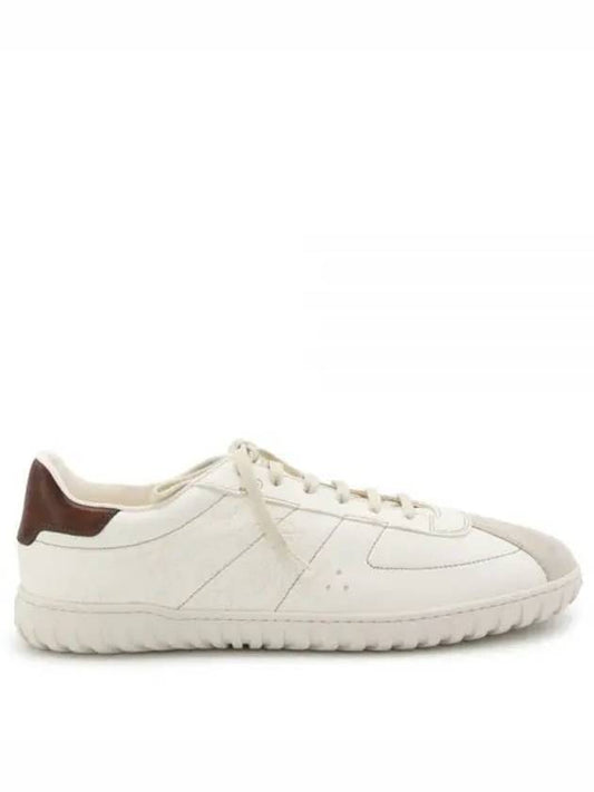 Brown Tab Leather Low Top Sneakers White - BERLUTI - BALAAN 2