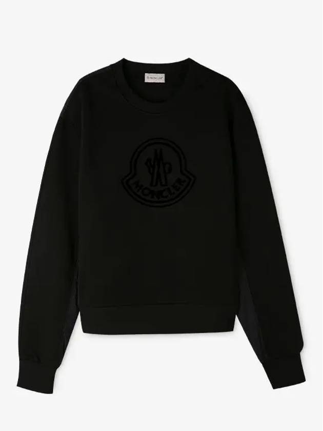 Women's Logo Black Sweatshirt 8G00028 809KX 999 - MONCLER - BALAAN 3