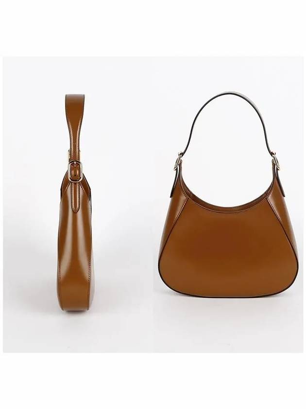 Medium Leather Shoulder Bag Brown - PRADA - BALAAN 4