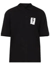 Chest Thunder Logo PK Shirt Black - NEIL BARRETT - BALAAN.