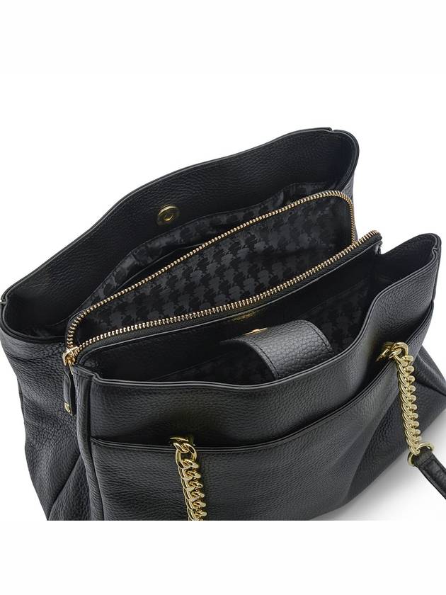 Charlotte black and gold leather quilted chevron tote bag - KARL LAGERFELD - BALAAN 4