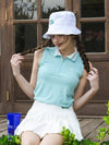 LINE COLLAR NECK SHIRT Zipper open collar neck sleeveless shirt LBLUE - MONBIRDIE GOLF - BALAAN 1