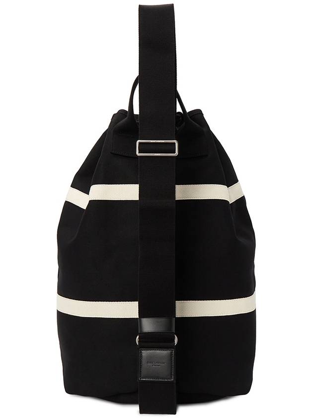 Rive Gauche Canvas Sling Cross Bag Black - SAINT LAURENT - BALAAN 6