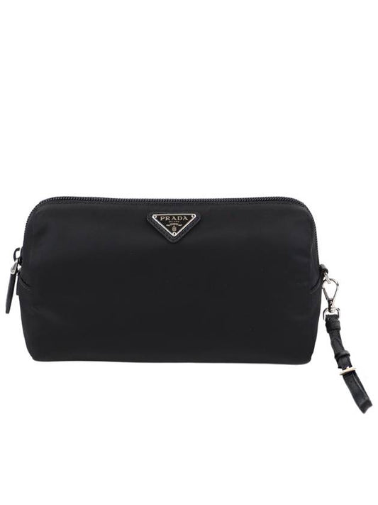 Bella Re-Nylon Pouch Black - PRADA - BALAAN.