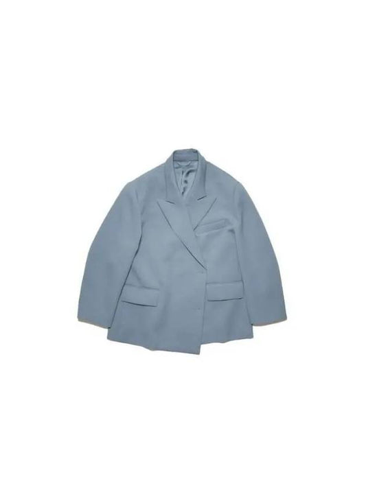 Acne Studios Double Breasted Suit Jacket AH0247 DUSTY BLUE - ACNE STUDIOS - BALAAN 1