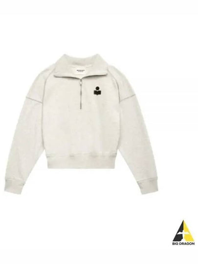 Ross Stand-Up Collar Short Cotton Sweatshirt Ecru - ISABEL MARANT - BALAAN 2