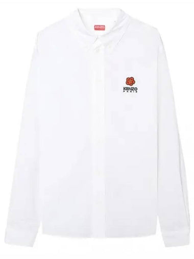 Balk flower embroidered poplin shirt - KENZO - BALAAN 1