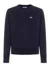 Tricolor Fox Patch Adjusted Sweatshirt Navy - MAISON KITSUNE - BALAAN 2