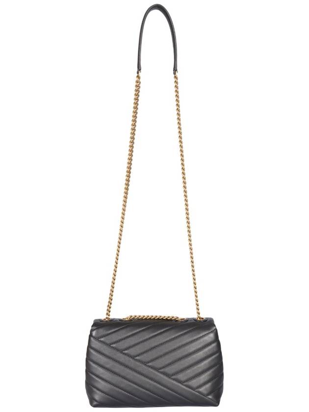 Kira Chevron Convertible Strap Small Shoulder Bag Black - TORY BURCH - BALAAN 9