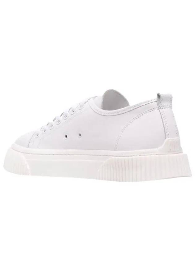 Logo Sole Leather Low Top Sneakers White - AMI - BALAAN.